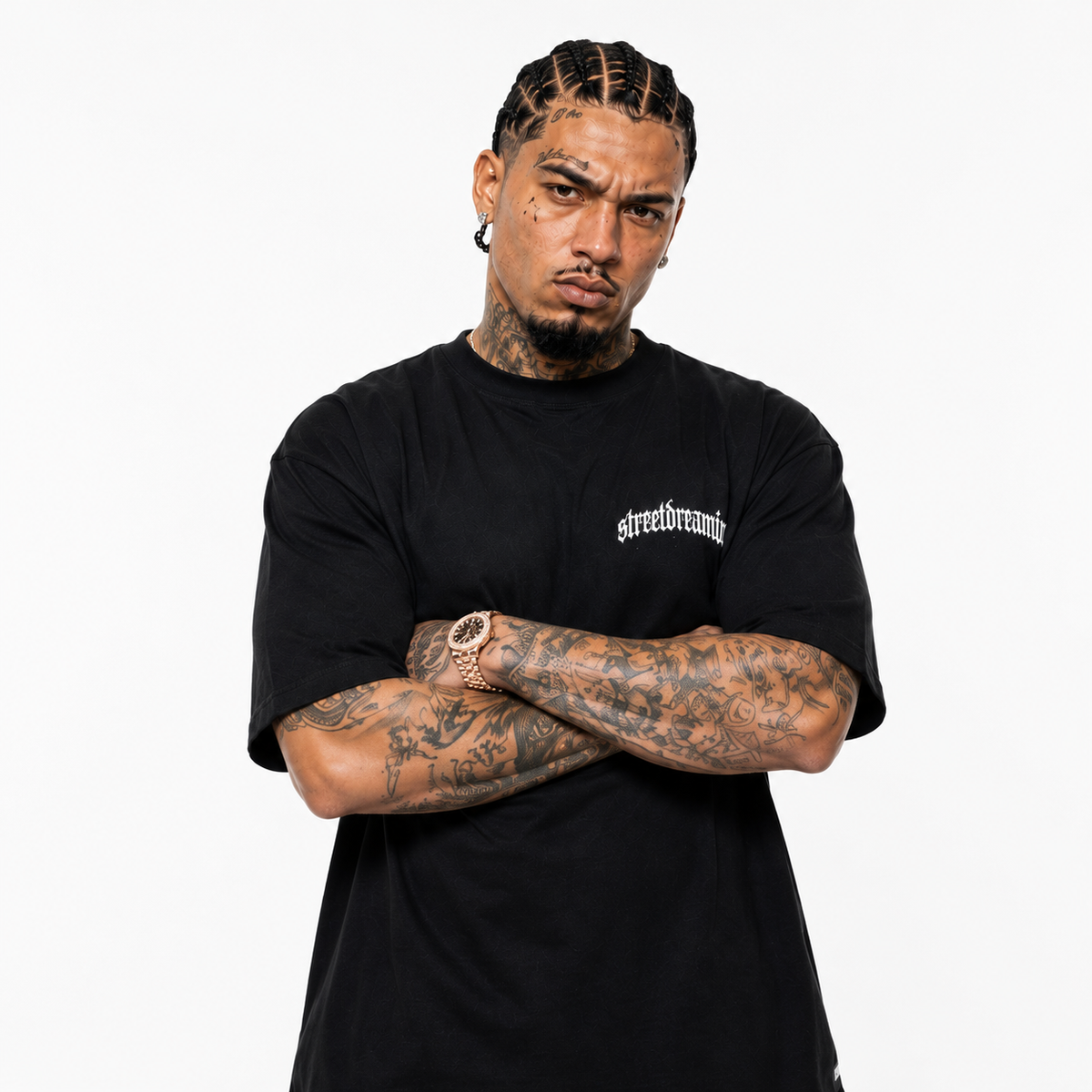 X KIDS HEAVY OVERSIZED T-SHIRT MIT LEICHTER DROPSHOULDER | 240G/M2 | 100% BAUMWOLLE | BLK & WHITE