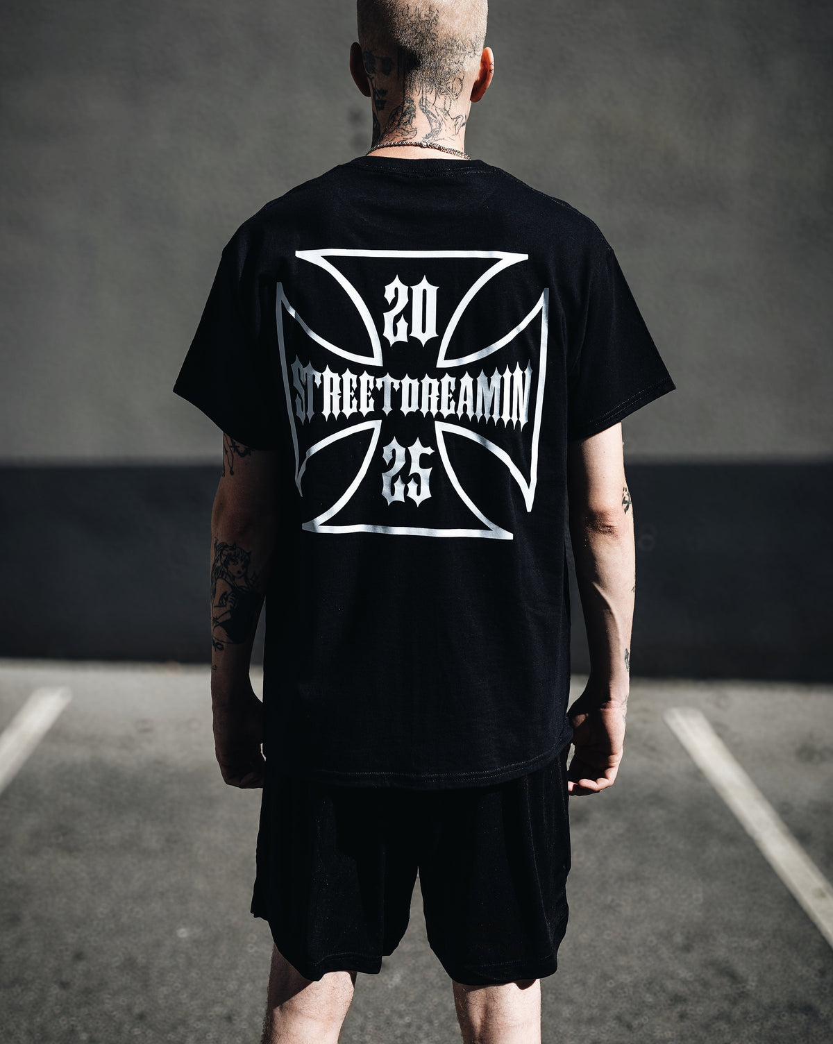 1st IRON CROSS T-SHIRT WHITE / RED